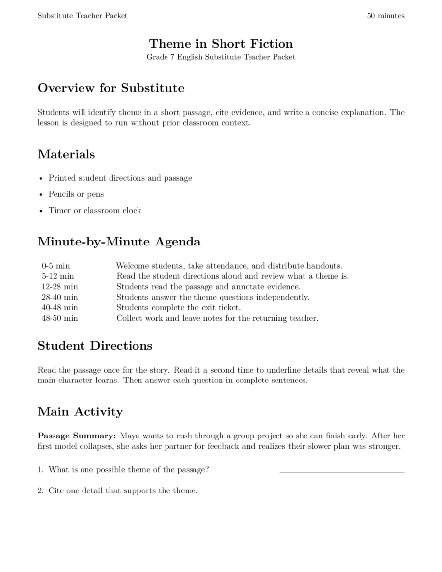 A multi-page planning packet generated by GPT2Office
